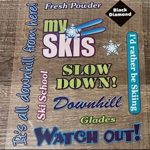 💞 New Winter Snow Ski Scrapbook Craft Stickers